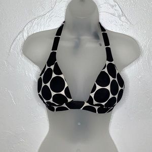 Victoria’s Secret polka dots halter push up bikini top size M EUC